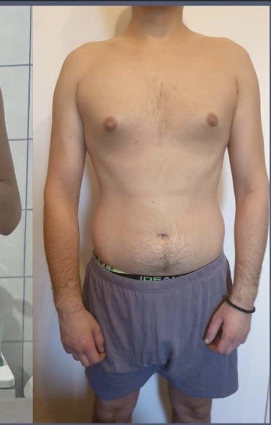 Fat loss transformation result after personal training in Dubai